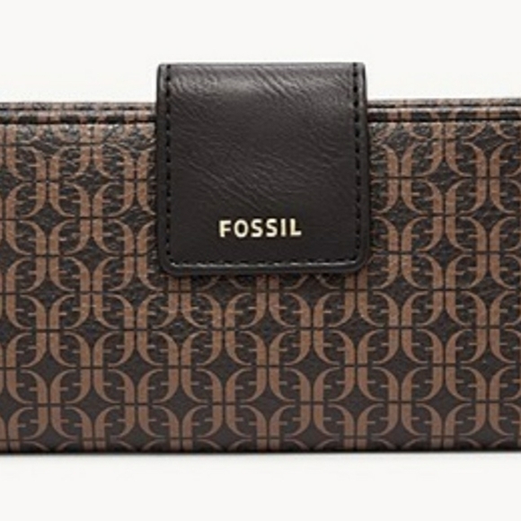 Fossil Handbags - 𝅺FOSSIL Madison Slim Clutch. Brown Leather NWT